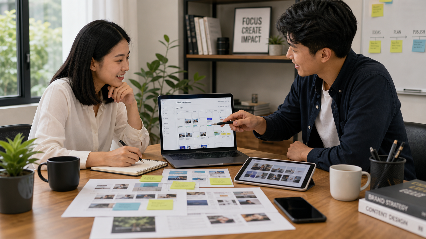Casual content system and campaign planning workspace