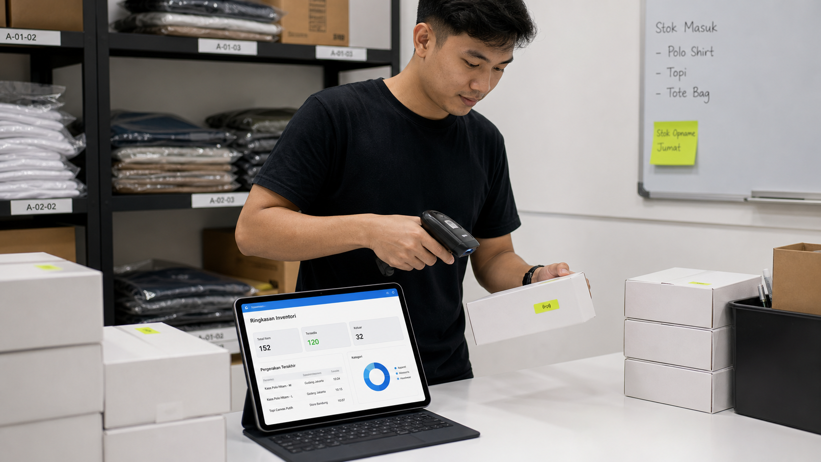 Casual RFID product tracking and inventory solution