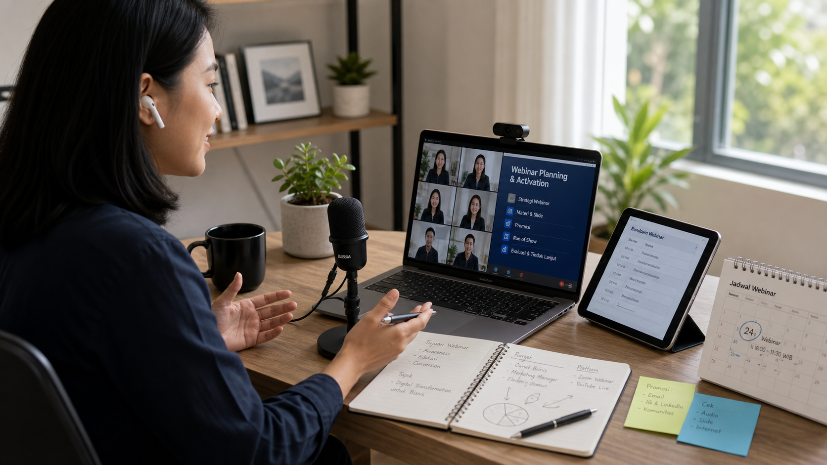 Online webinar planning and market activation portfolio