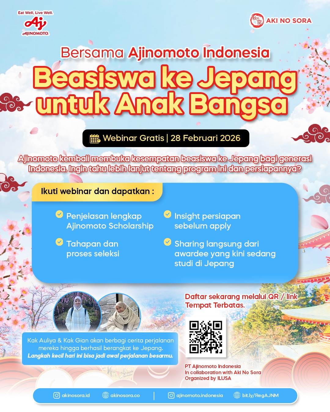 Ajinomoto scholarship webinar campaign design